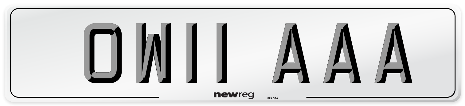 OW11 AAA Number Plate from New Reg